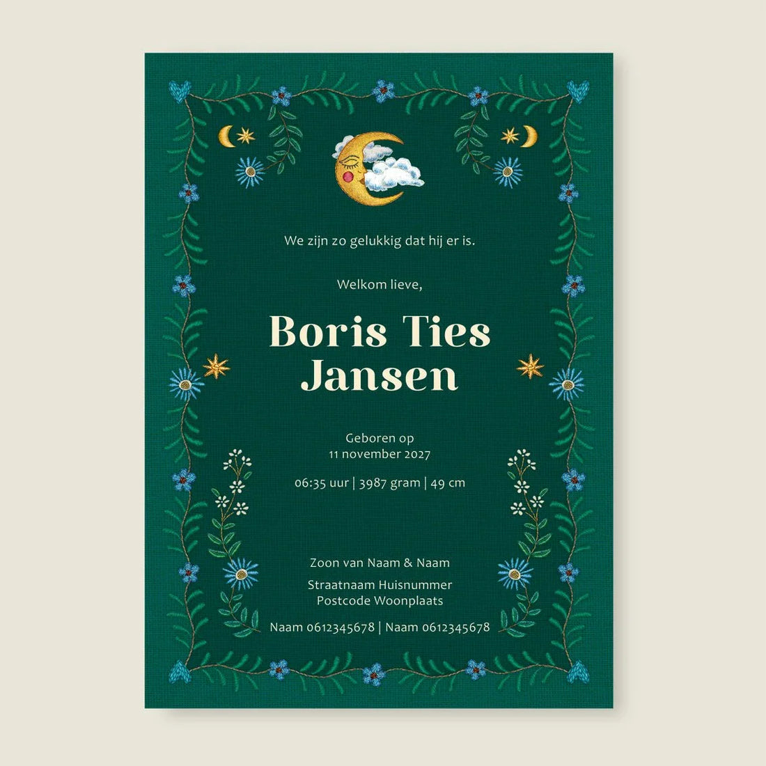 Sample Embroider Lion Dark Green - Story of July