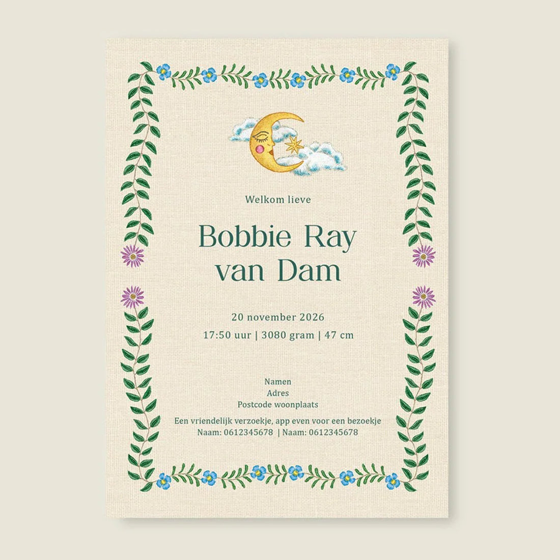 Sample Embroider Panter Green - Story of July