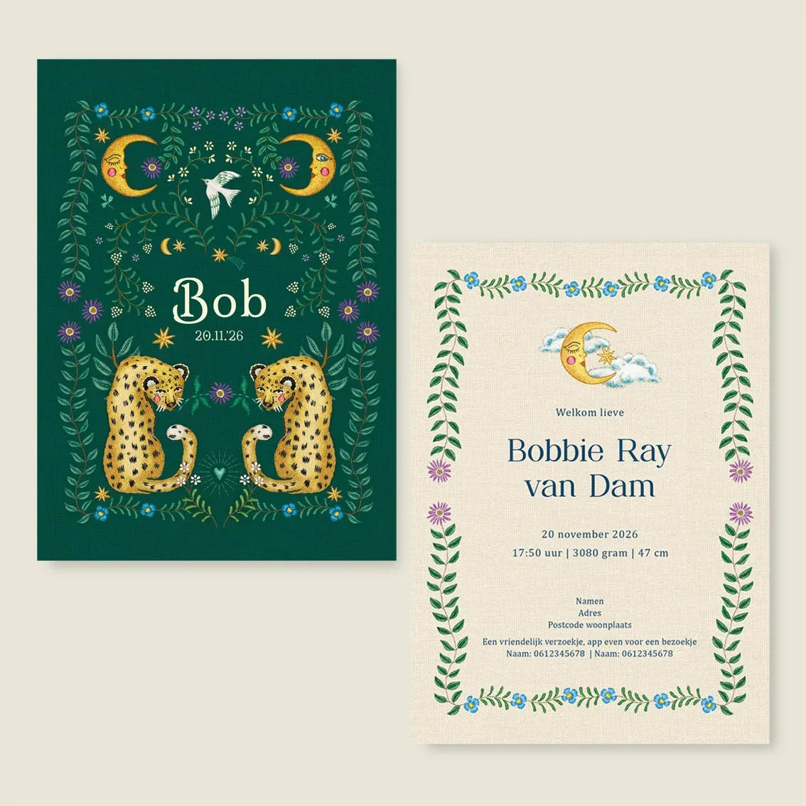 Sample Embroider Panter Green - Story of July