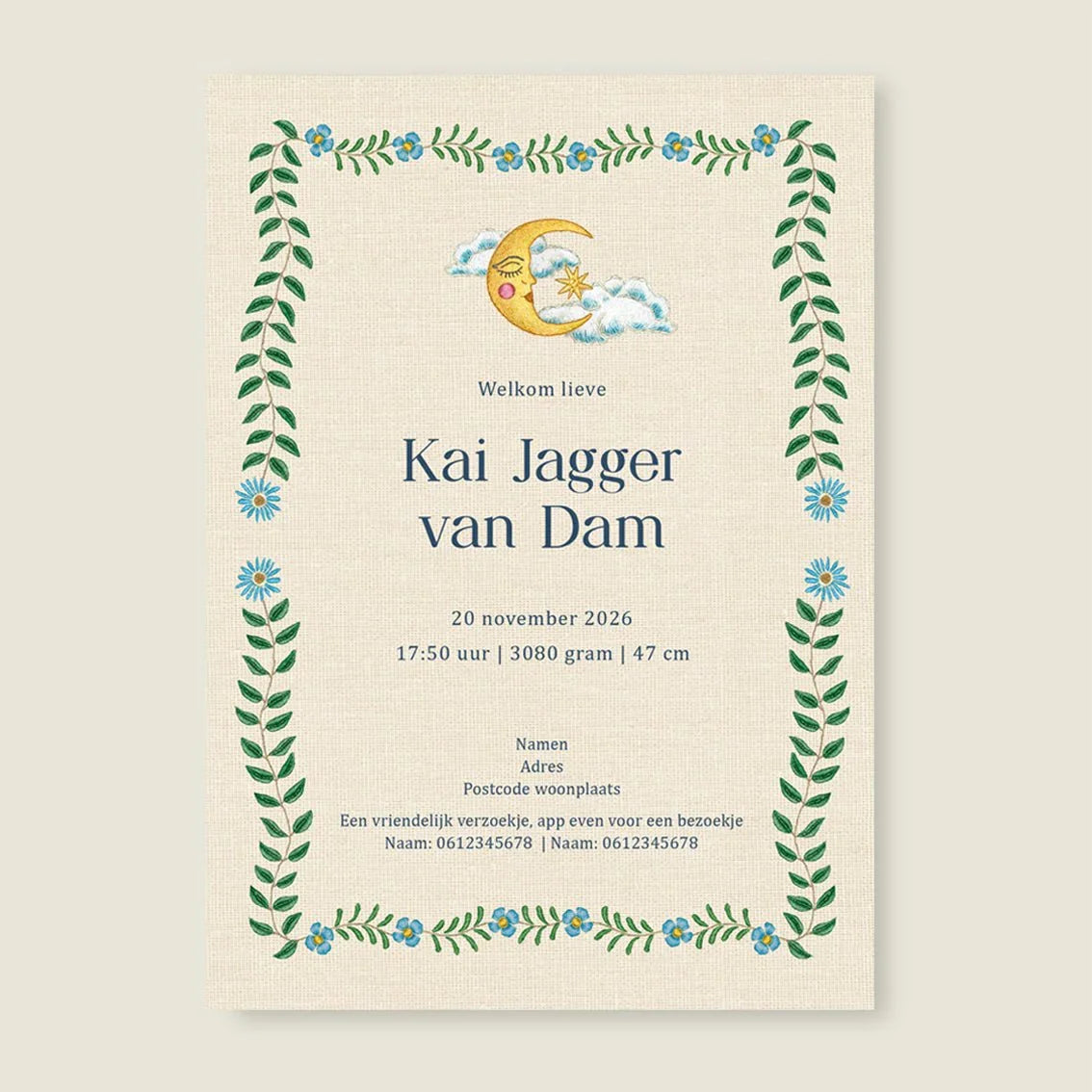 Sample Embroider Rabbit Blue - Story of July