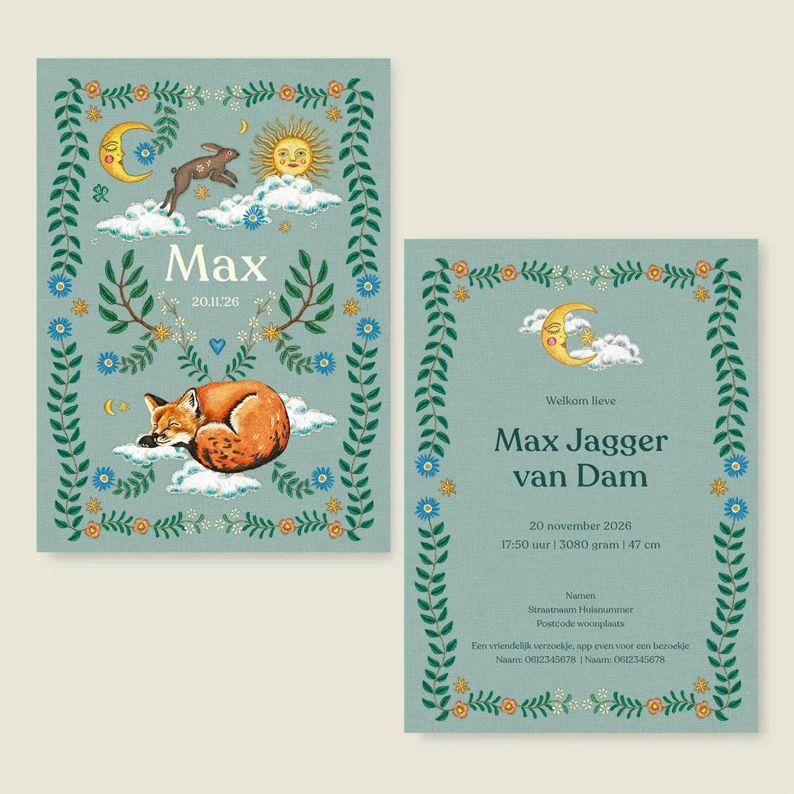 Sample Embroider Rabbit Light Blue - Story of July