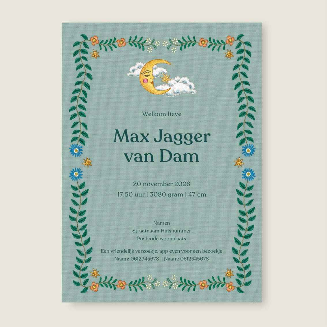 Sample Embroider Rabbit Light Blue - Story of July