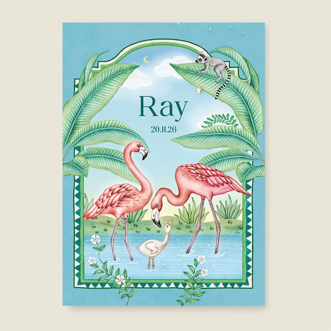 Sample Flamingo Family Blue - Story of July
