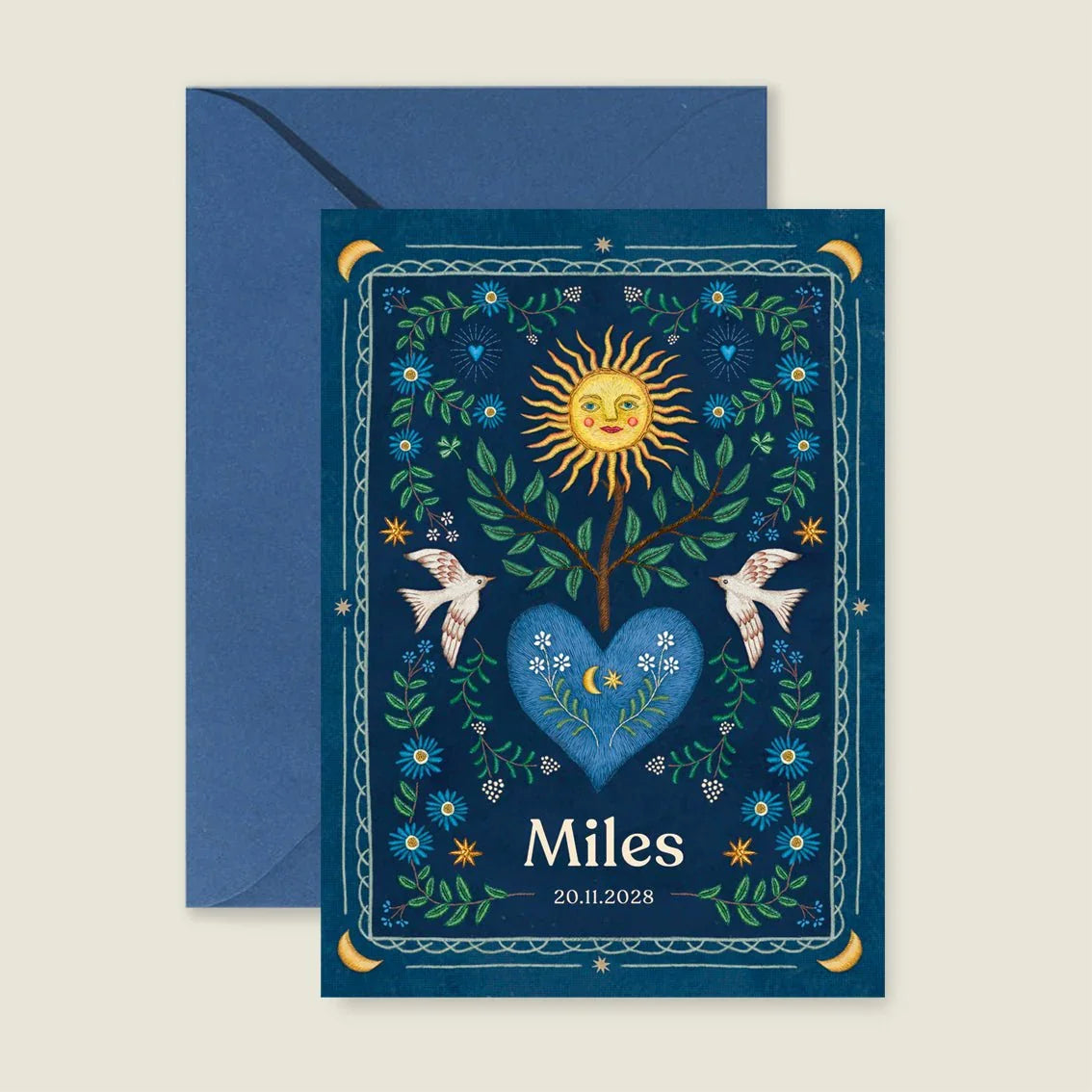 Sample Heart Bird Dark Blue - Story of July