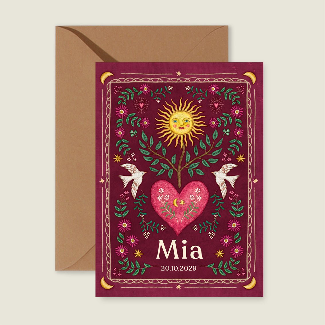 Sample Heart Bird Red - Story of July