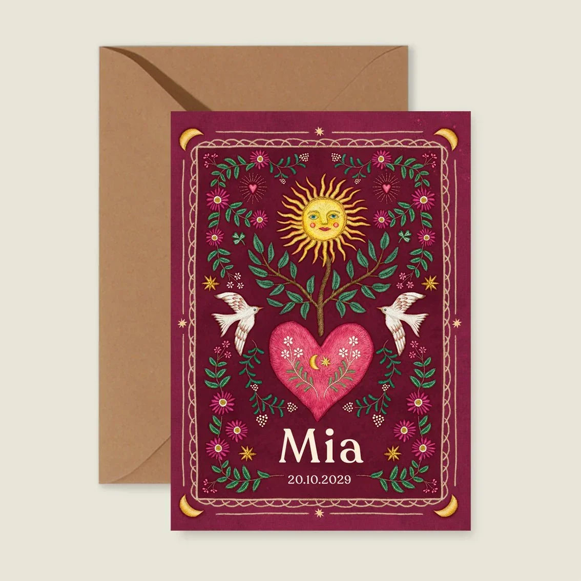 Sample Heart Bird Red - Story of July