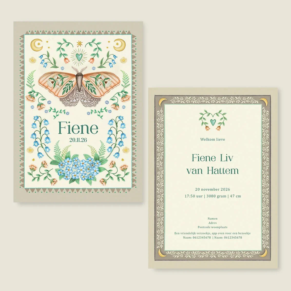 Sample Moon Moth Offwhite - Story of July