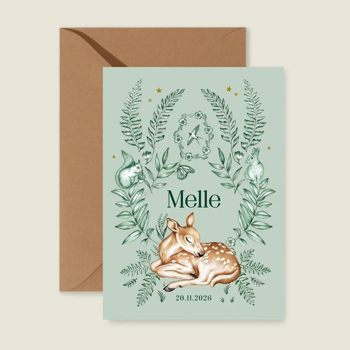 Sample Oh Little Deer Green - Story of July