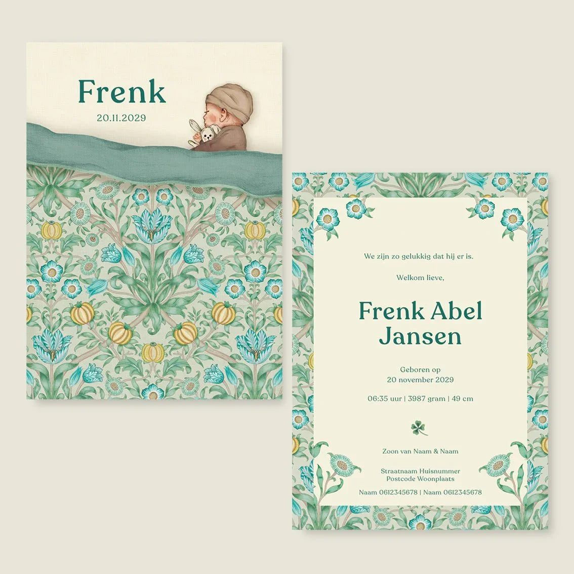 Sample Sleep Tight Flowers Blue - Story of July