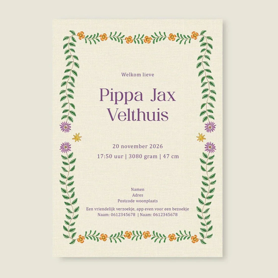 Sample Sleep Tight Paars - Story of July