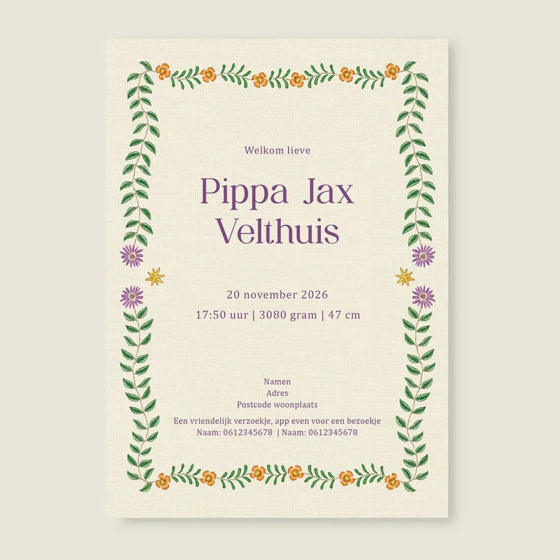 Sample Sleep Tight Paars - Story of July