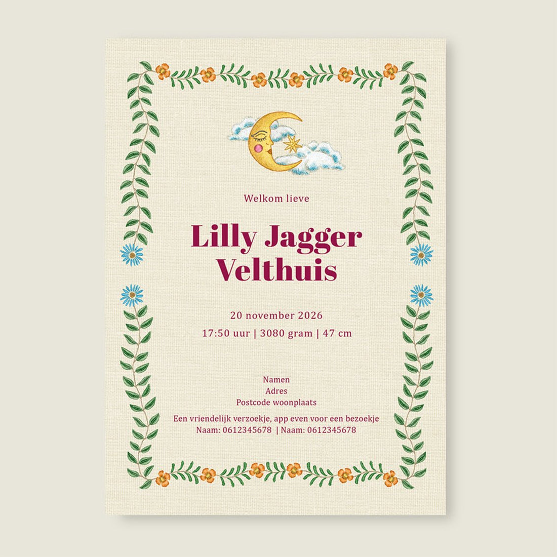 Sample Swan Rose Offwhite - Story of July