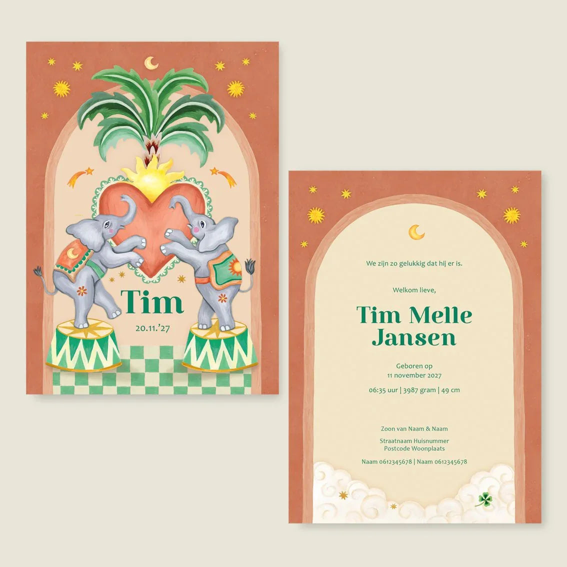 Sample Two Happy Elephants - Story of July