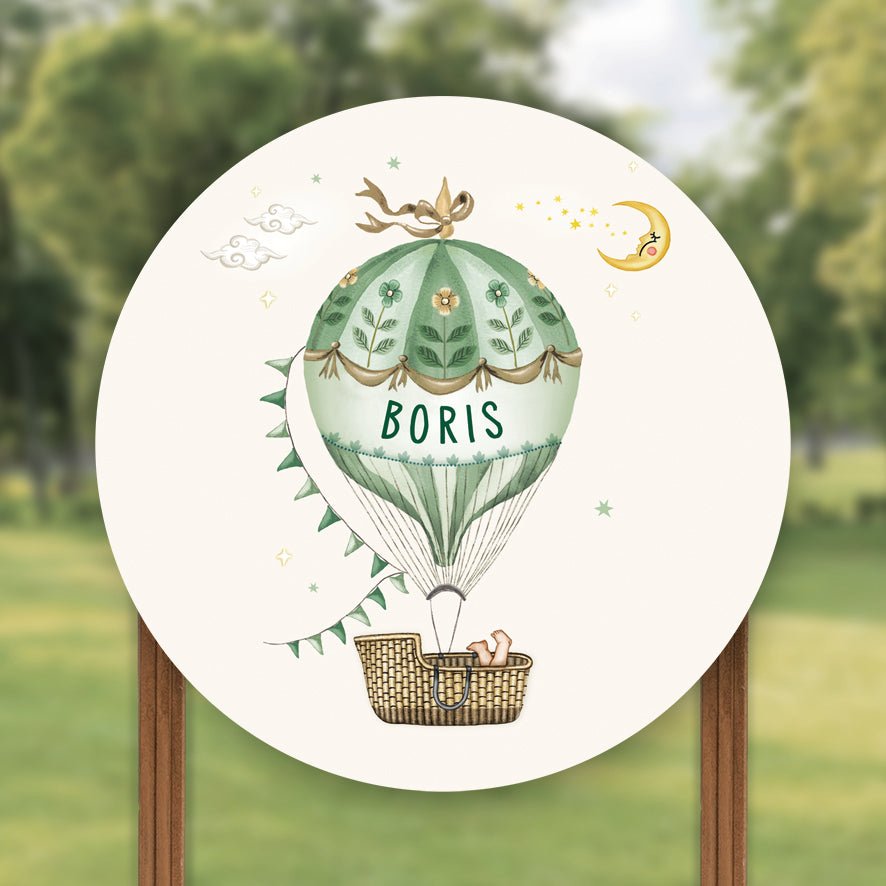 Tuinbord Baby Balloon - Story of July