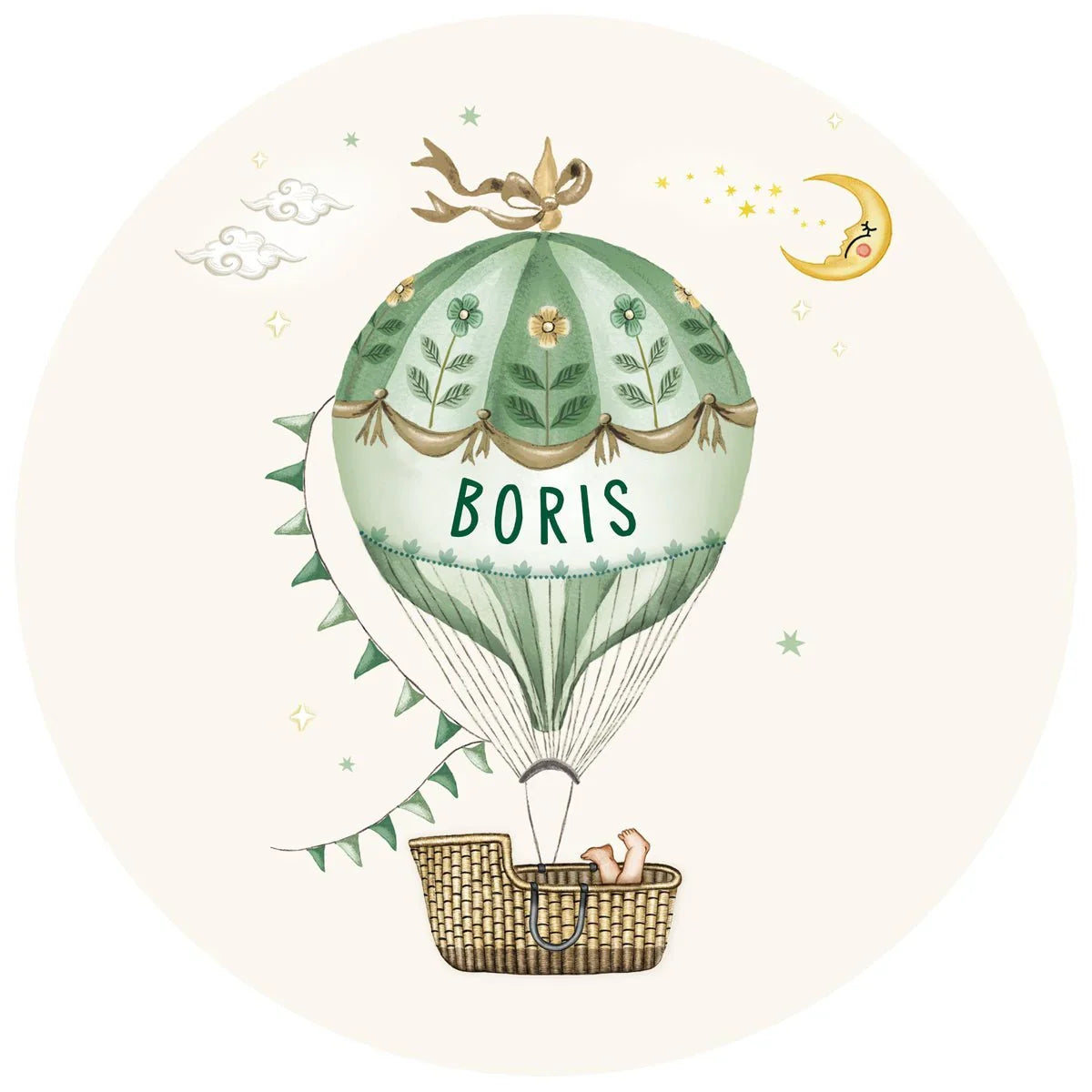 Tuinbord Baby Balloon - Story of July