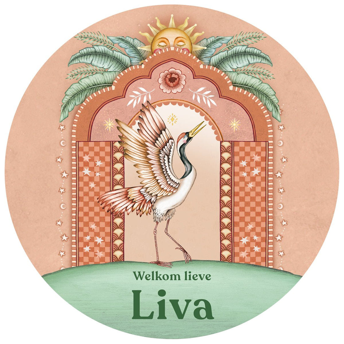 Tuinbord Crane Bird Terra - Story of July