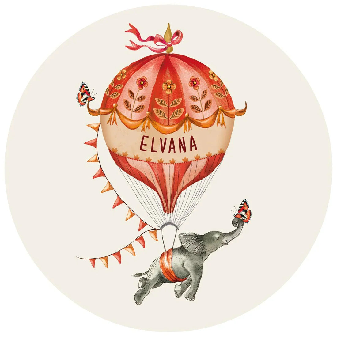 Tuinbord Elephant Balloon Orange - Story of July