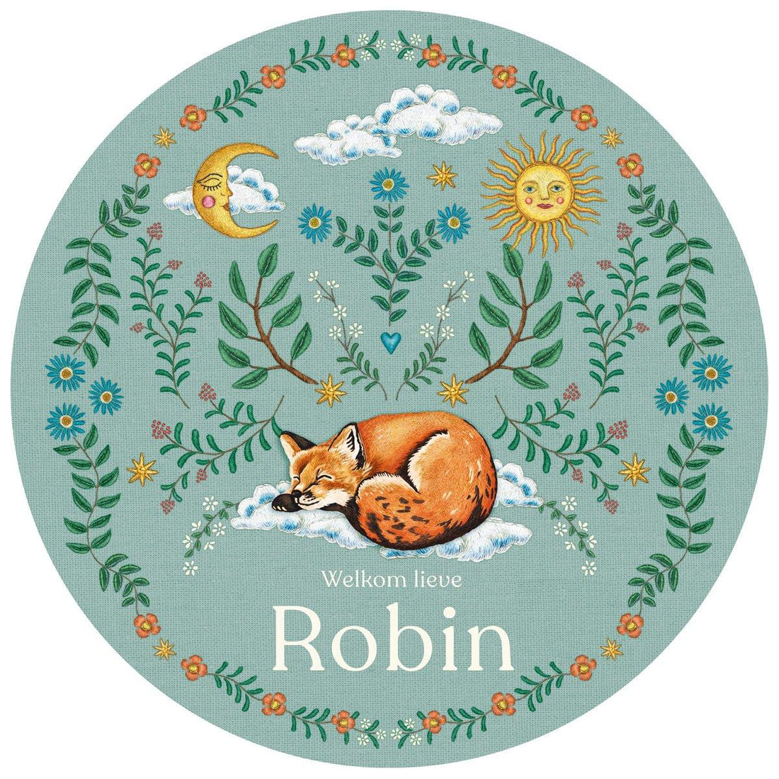 Tuinbord Embroider Fox Green - Story of July