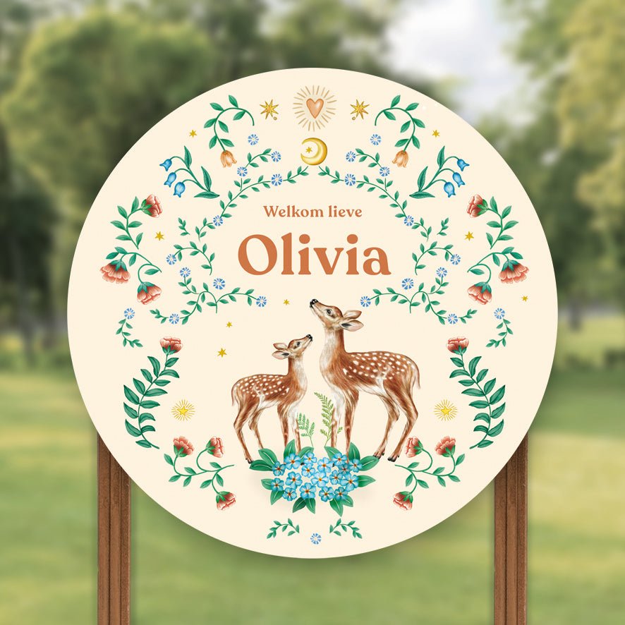 Tuinbord Little Deer Offwhite - Story of July