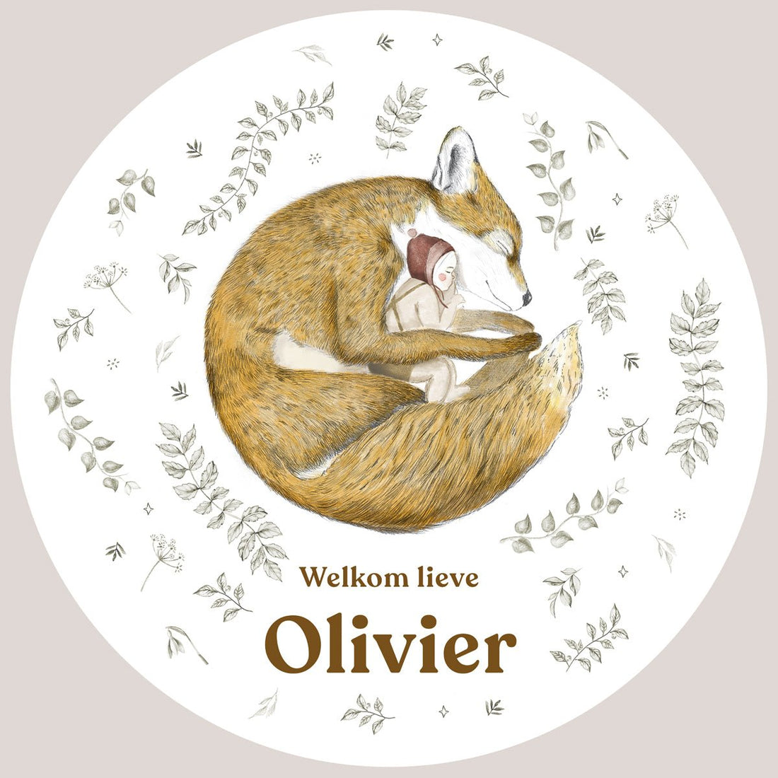 Tuinbord Sleeping Fox - Story of July