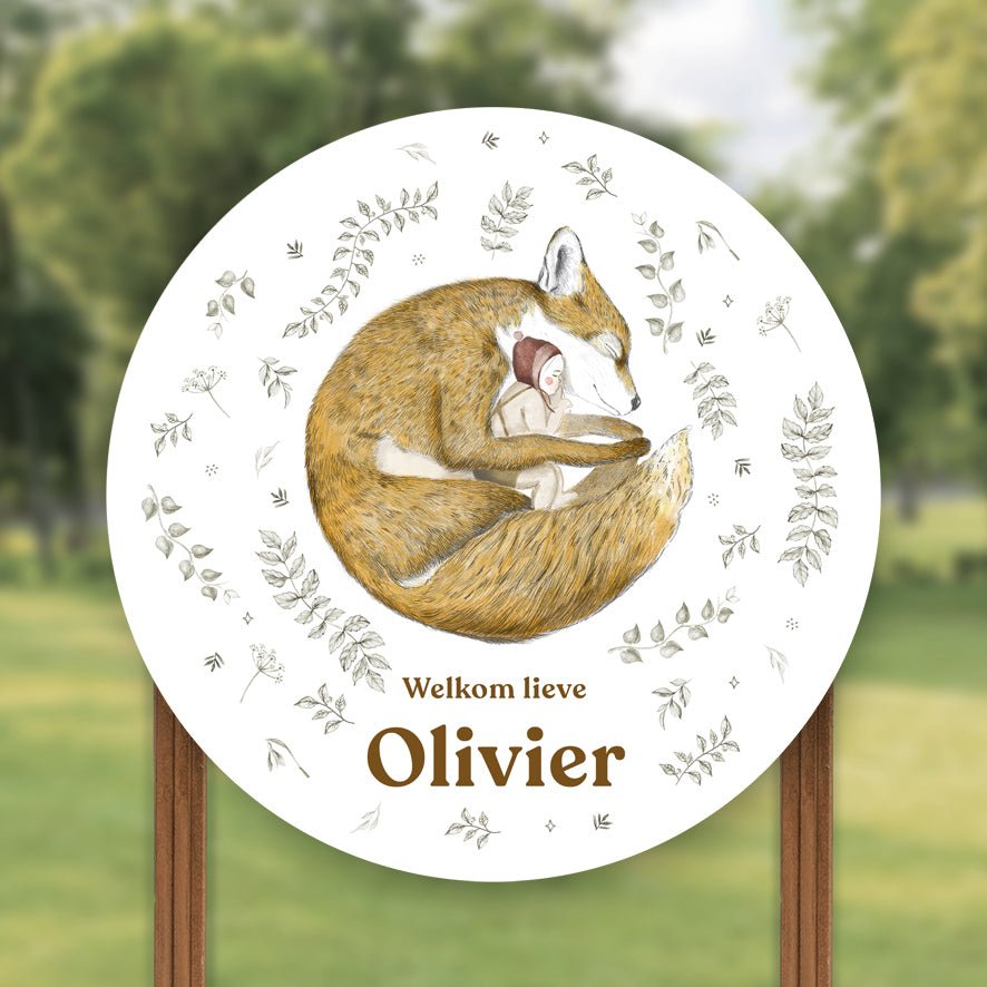 Tuinbord Sleeping Fox - Story of July