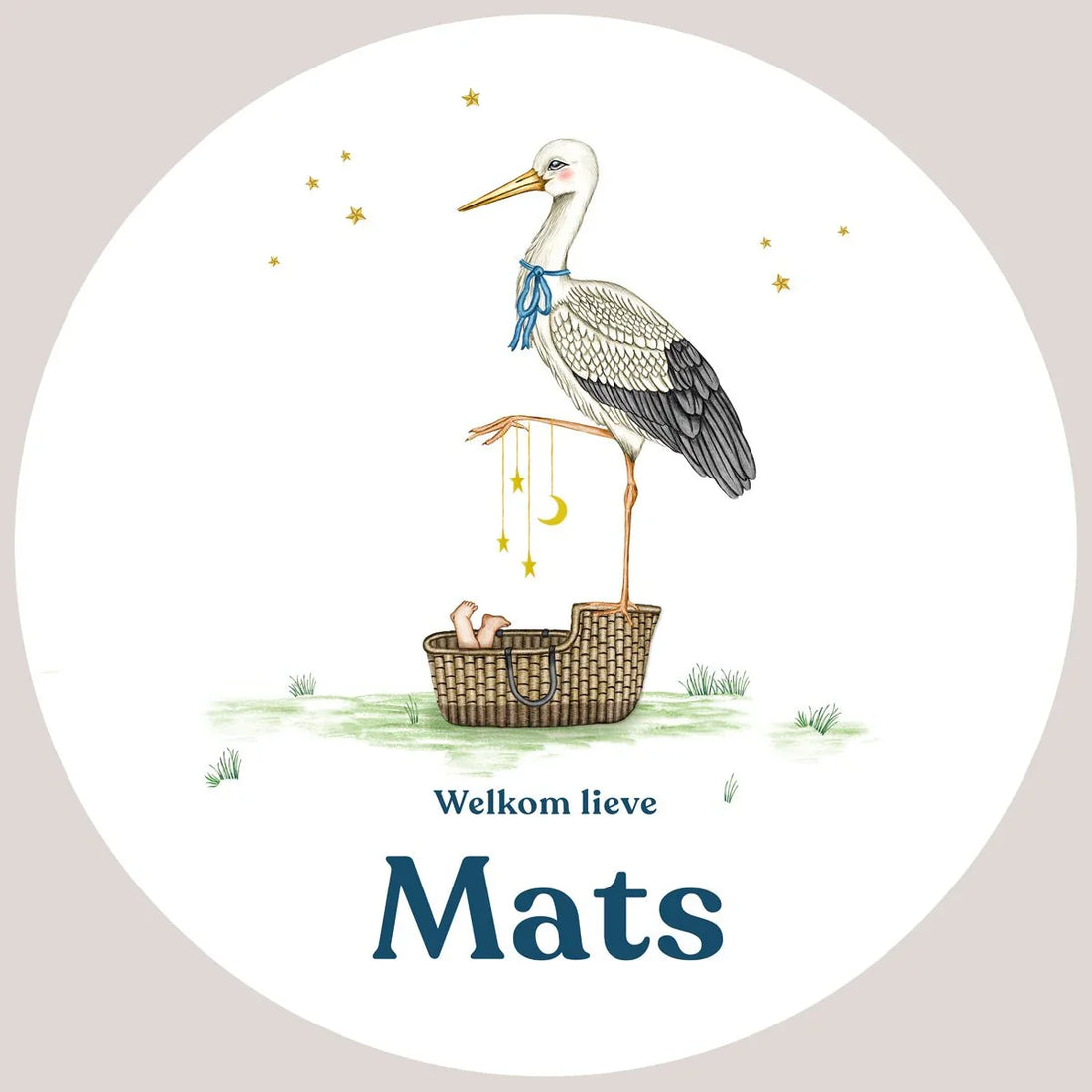 Tuinbord Stork Basket - Story of July