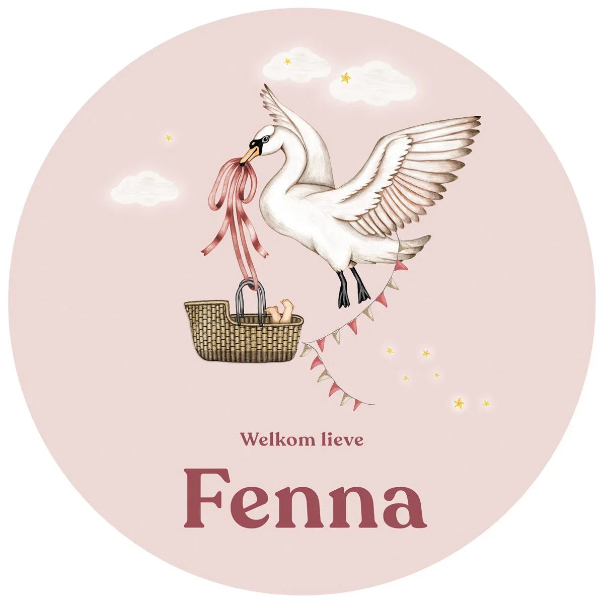 Tuinbord Swan Basket Pink - Story of July