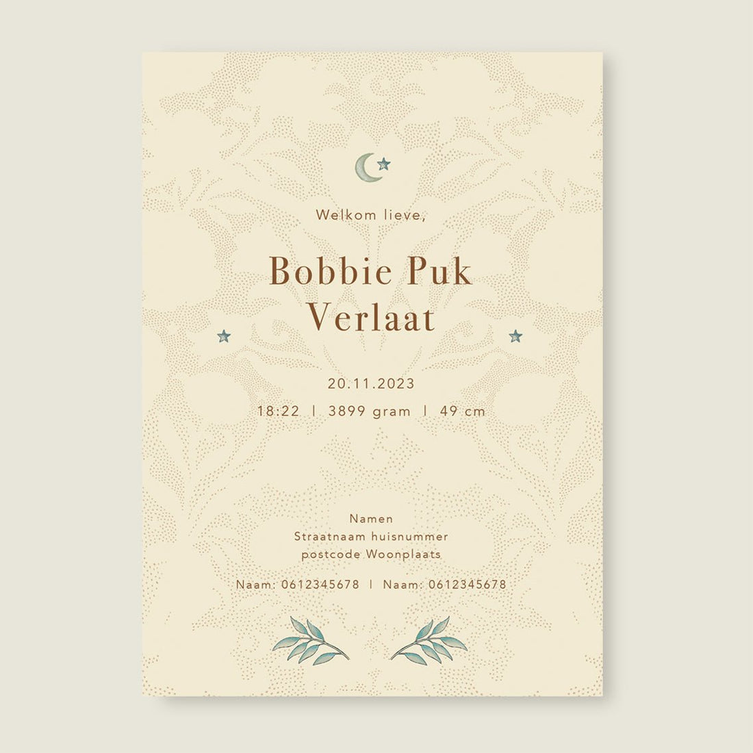 Geboortekaartje Blooming Flowers - Story of July