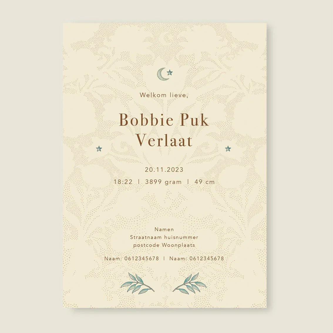 Geboortekaartje Blooming Flowers - Story of July