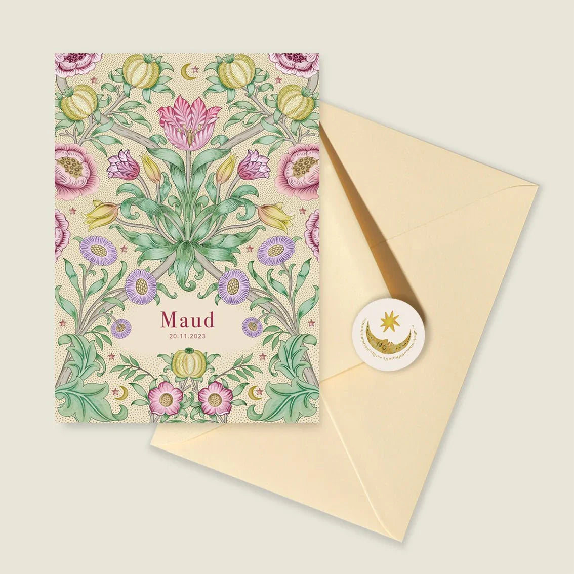 Geboortekaartje Blooming Flowers Pink - Story of July