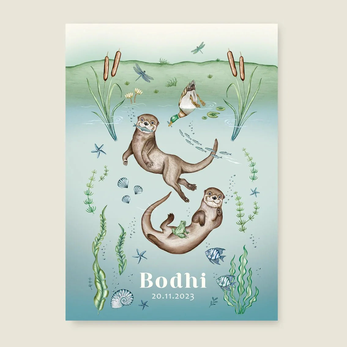 Geboortekaartje Cheeky Otters Lake - Story of July