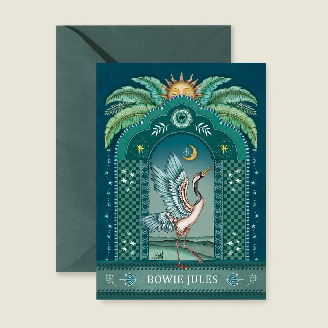 Geboortekaartje Crane Bird Blue - Story of July