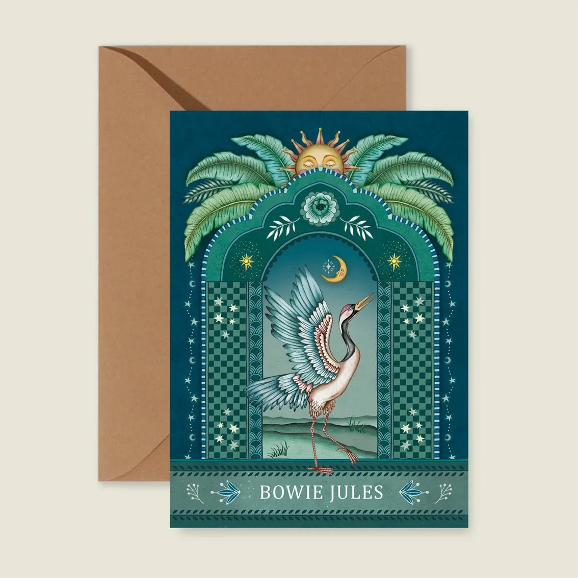 Geboortekaartje Crane Bird Blue - Story of July