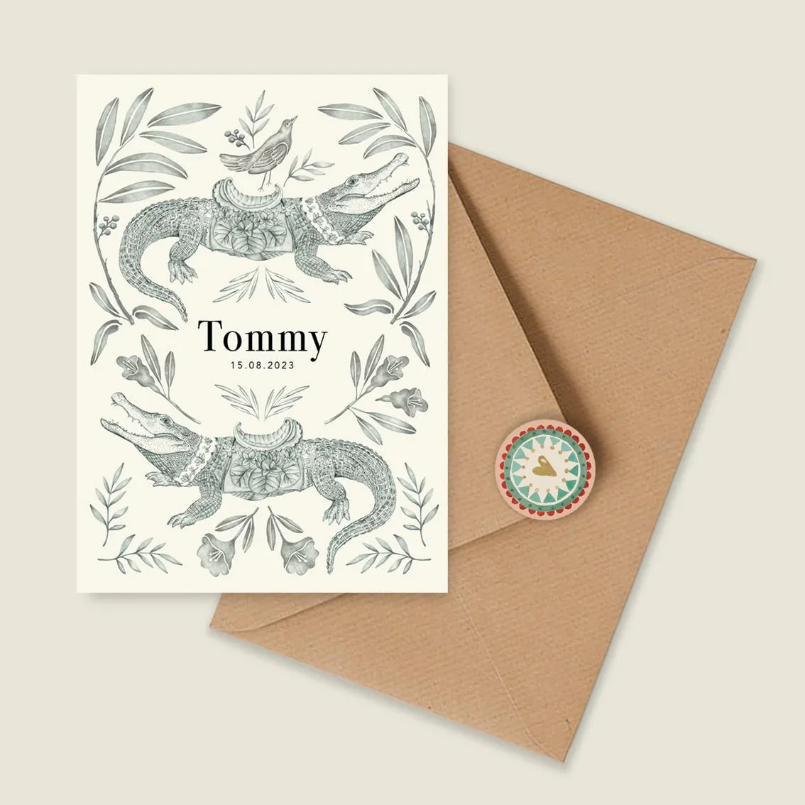 Geboortekaartje Cute Crocka - Story of July