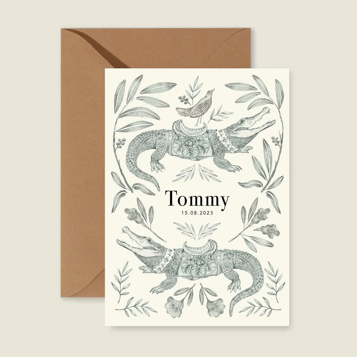 Geboortekaartje Cute Crocka - Story of July