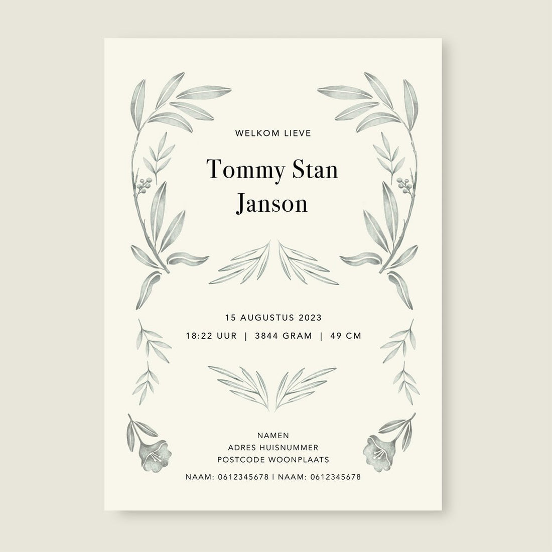 Geboortekaartje Cute Crocka - Story of July