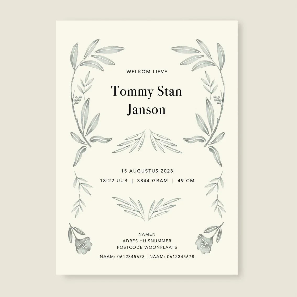 Geboortekaartje Cute Crocka - Story of July