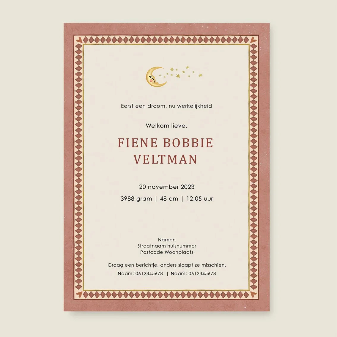 Geboortekaartje Lion And The Giraffe Terra - Story of July