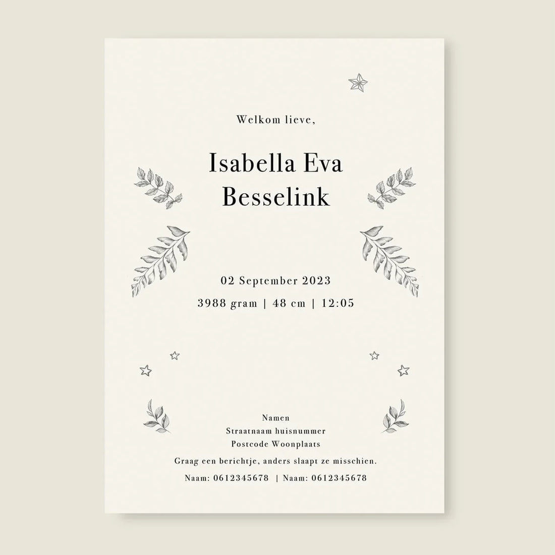 Geboortekaartje Little Rabbit - Story of July