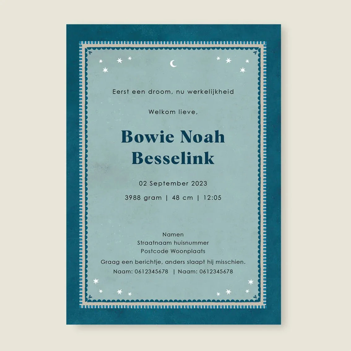 Geboortekaartje Monkey Balloon Blue - Story of July