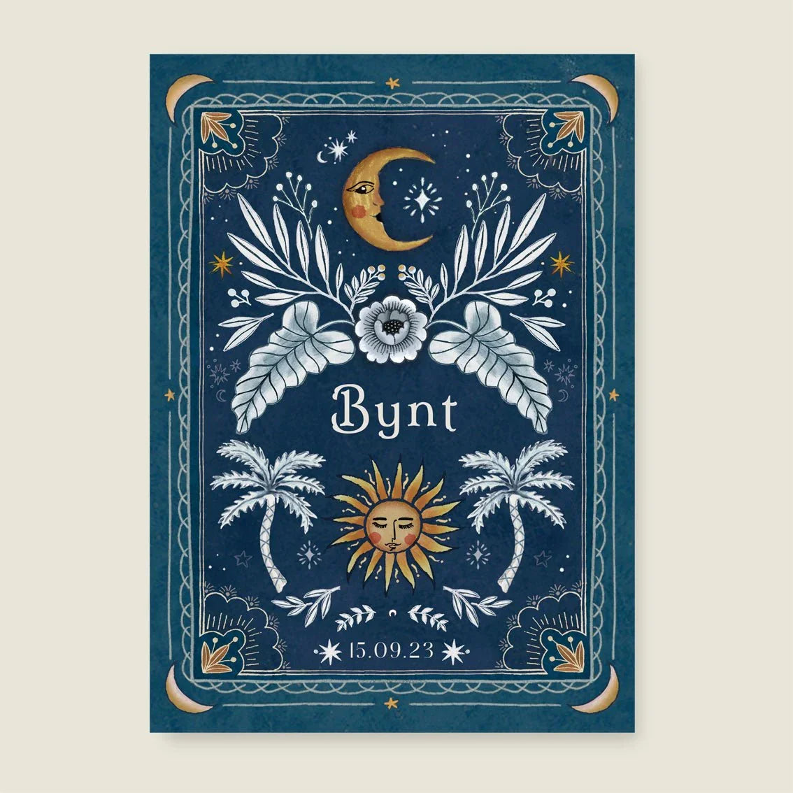 Geboortekaartje Moonchild Blue - Story of July