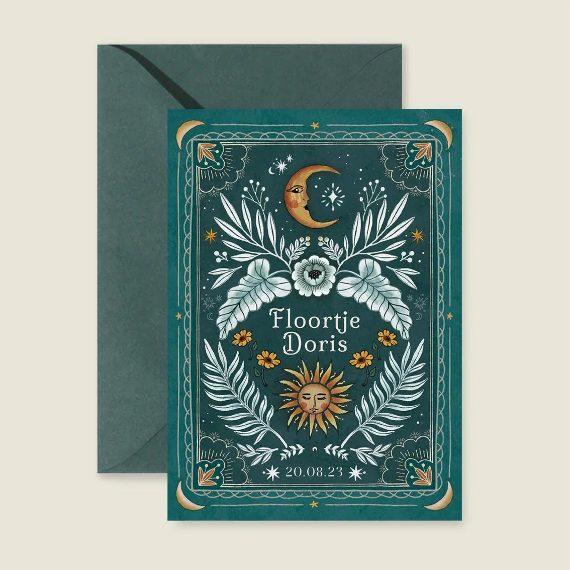 Geboortekaartje Moonchild Green - Story of July