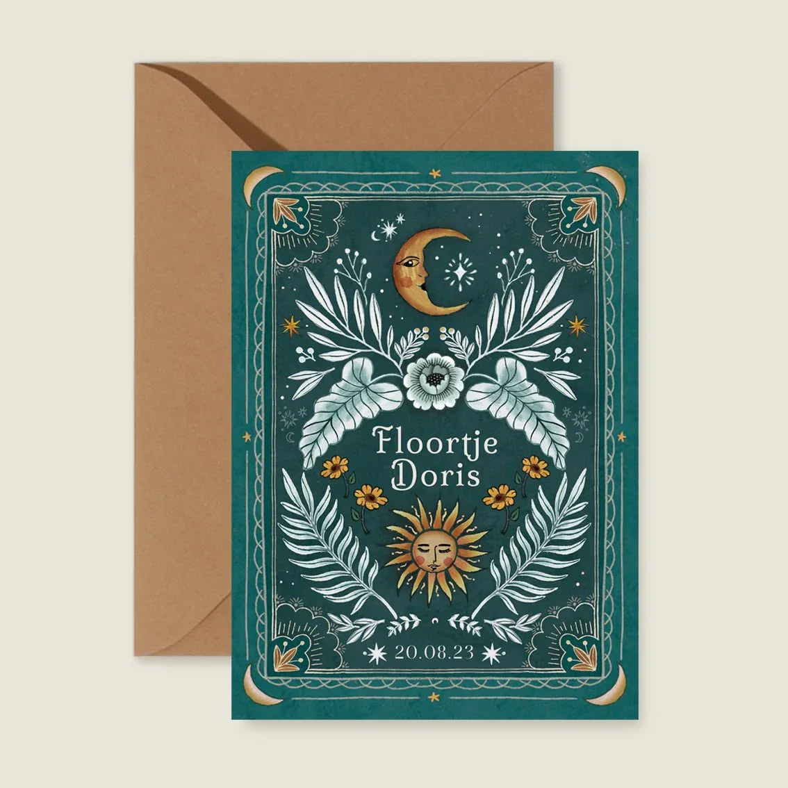 Geboortekaartje Moonchild Green - Story of July