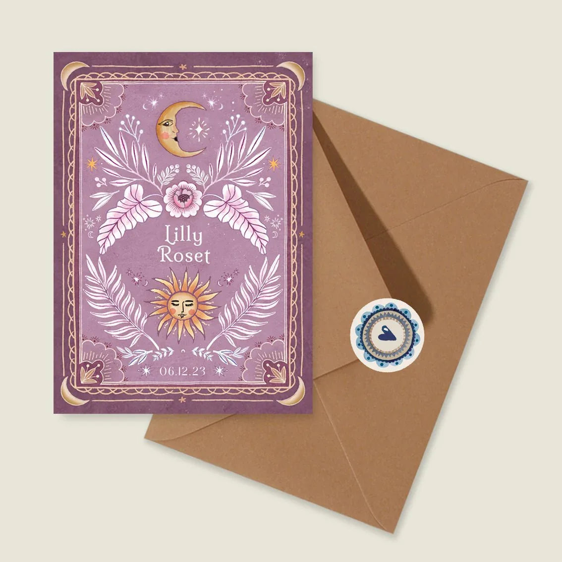 Geboortekaartje Moonchild Lila - Story of July