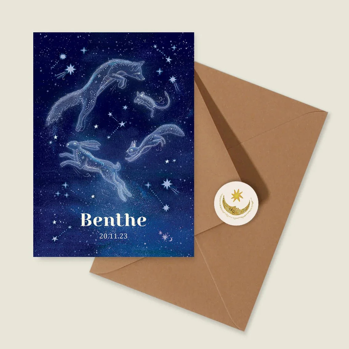 Geboortekaartje Star Animals - Story of July