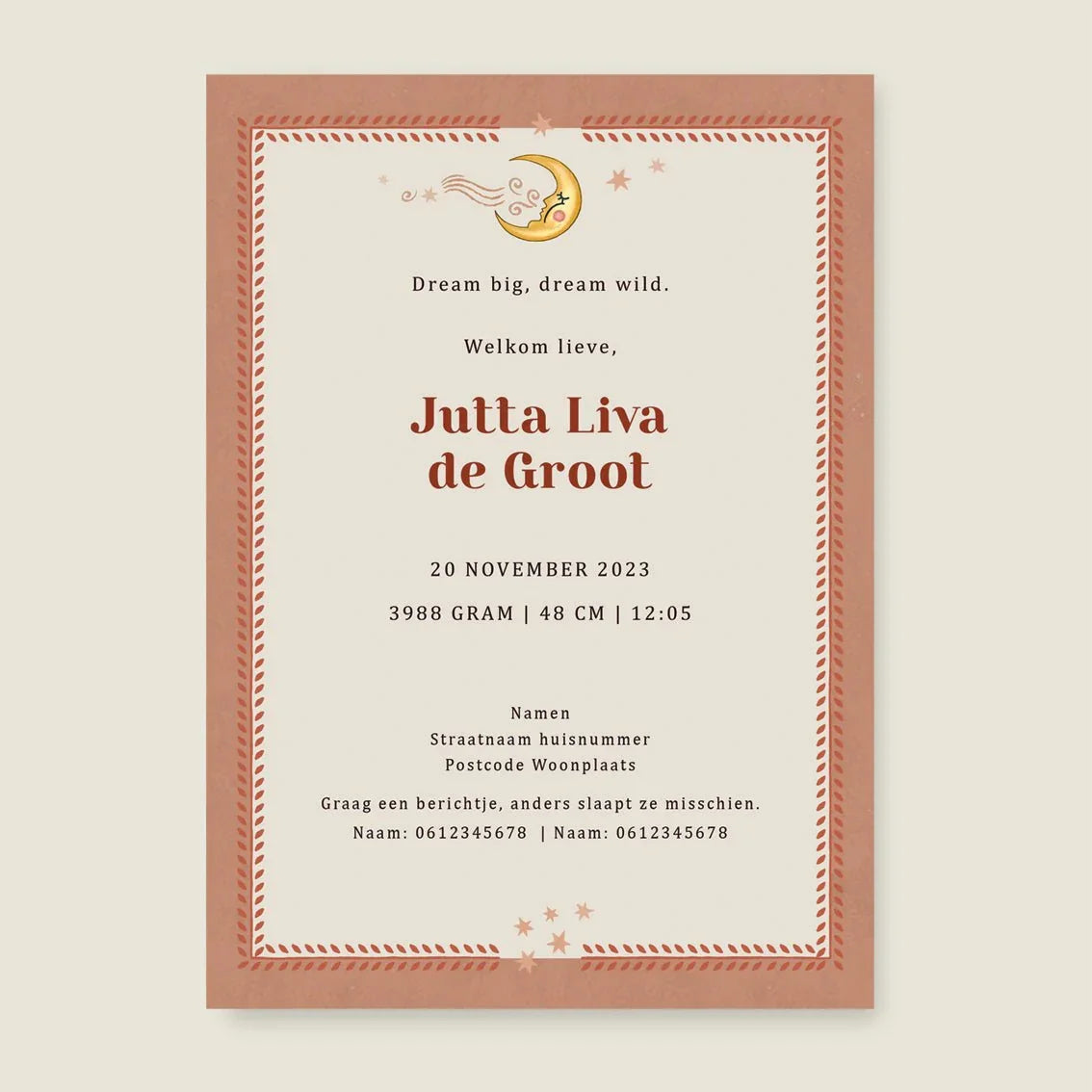 Geboortekaartje Sunflowers Terra - Story of July