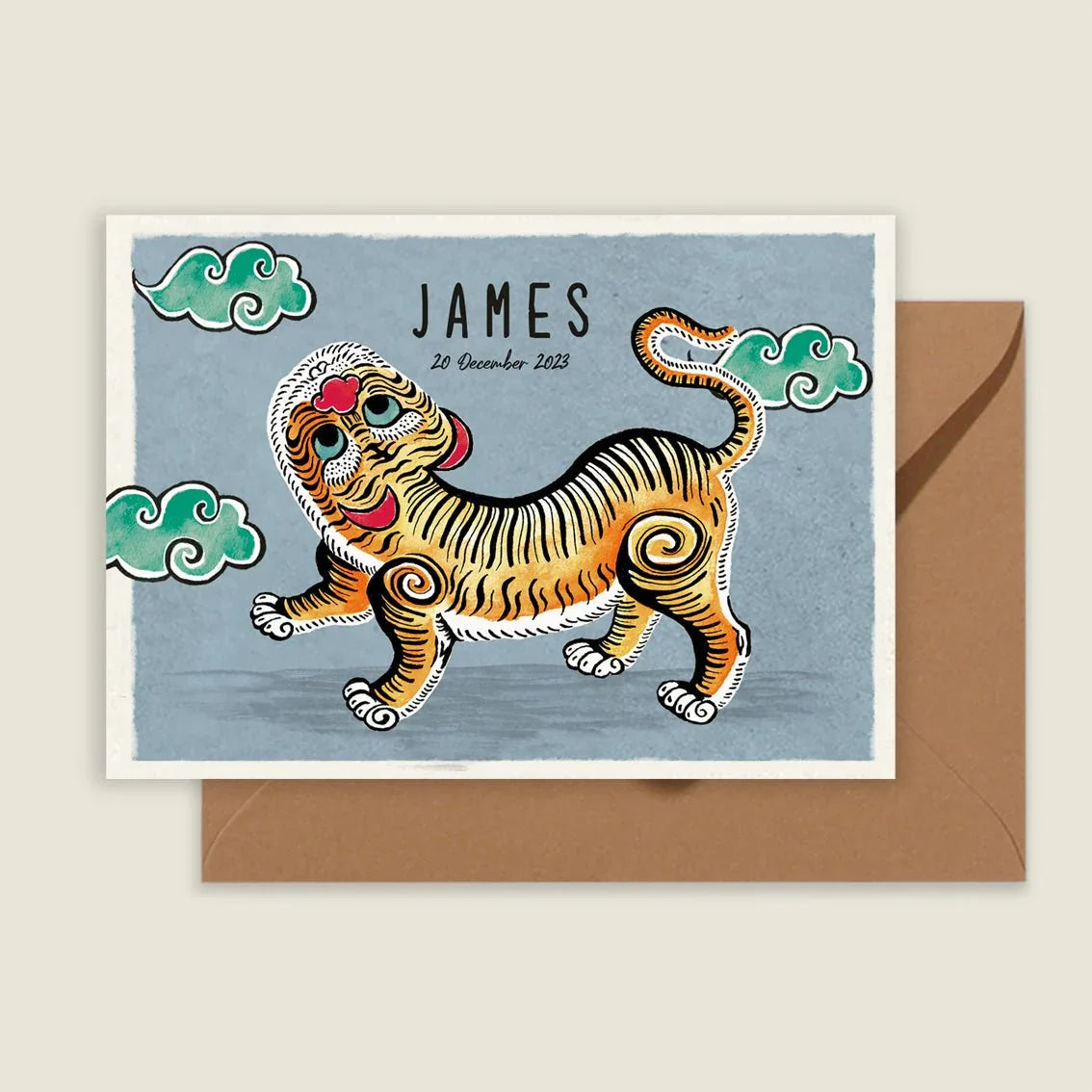 Geboortekaartje The Blue Tiger - Story of July