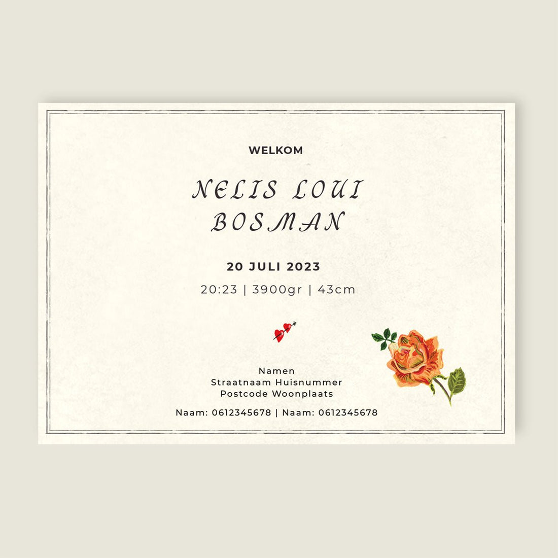 Geboortekaartje The Panther - Story of July