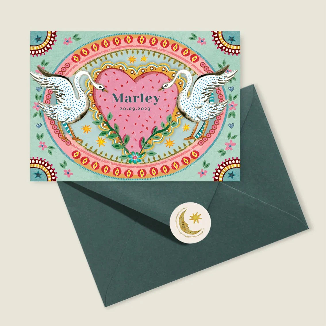 Geboortekaartje The Swan Hearts - Story of July