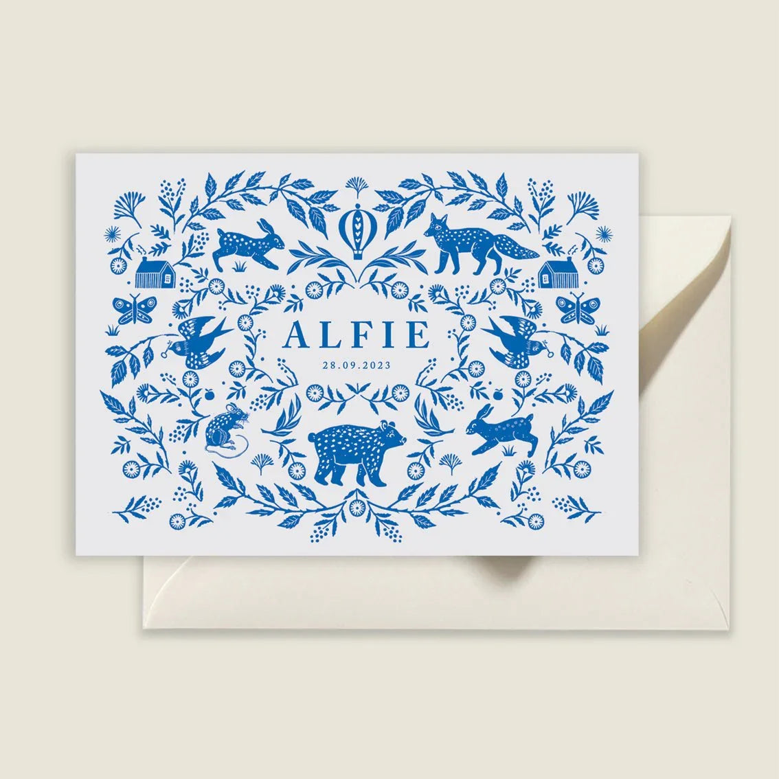 Geboortekaartje Wilderness Blue - Story of July